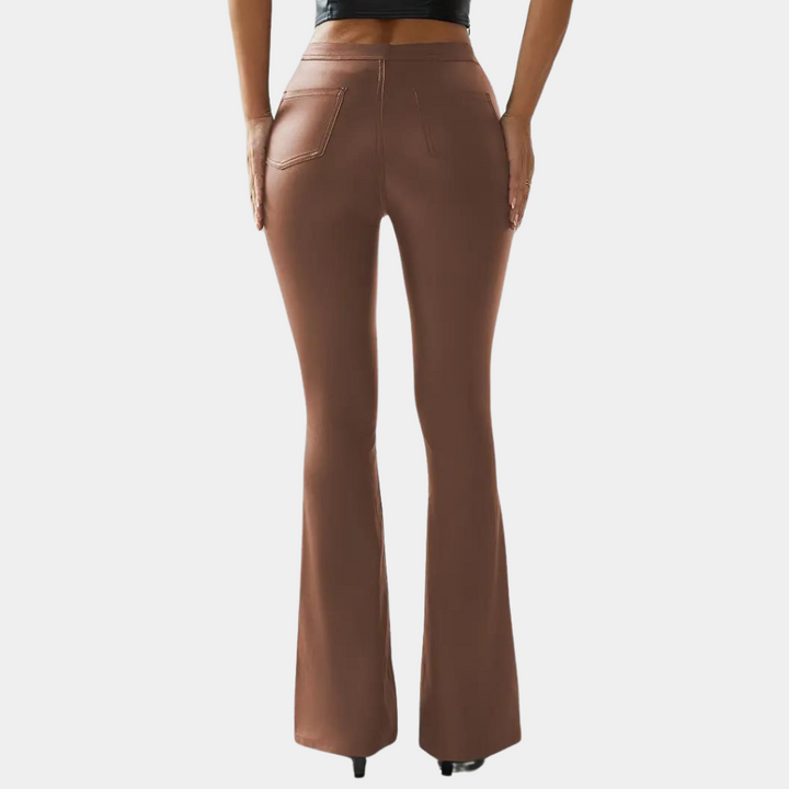 Rosalie - Pantalon élégant et décontracté pour femmes, coupe étroite et évasée flatteuse