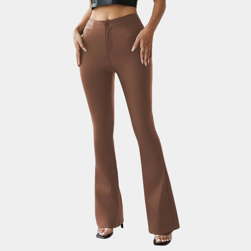 Rosalie - Pantalon élégant et décontracté pour femmes, coupe étroite et évasée flatteuse