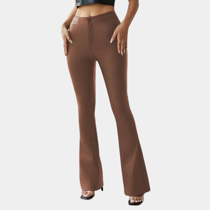 Rosalie - Pantalon élégant et décontracté pour femmes, coupe étroite et évasée flatteuse