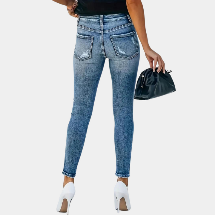 Ember - Jean skinny tendance pour femmes avec boutons élégants