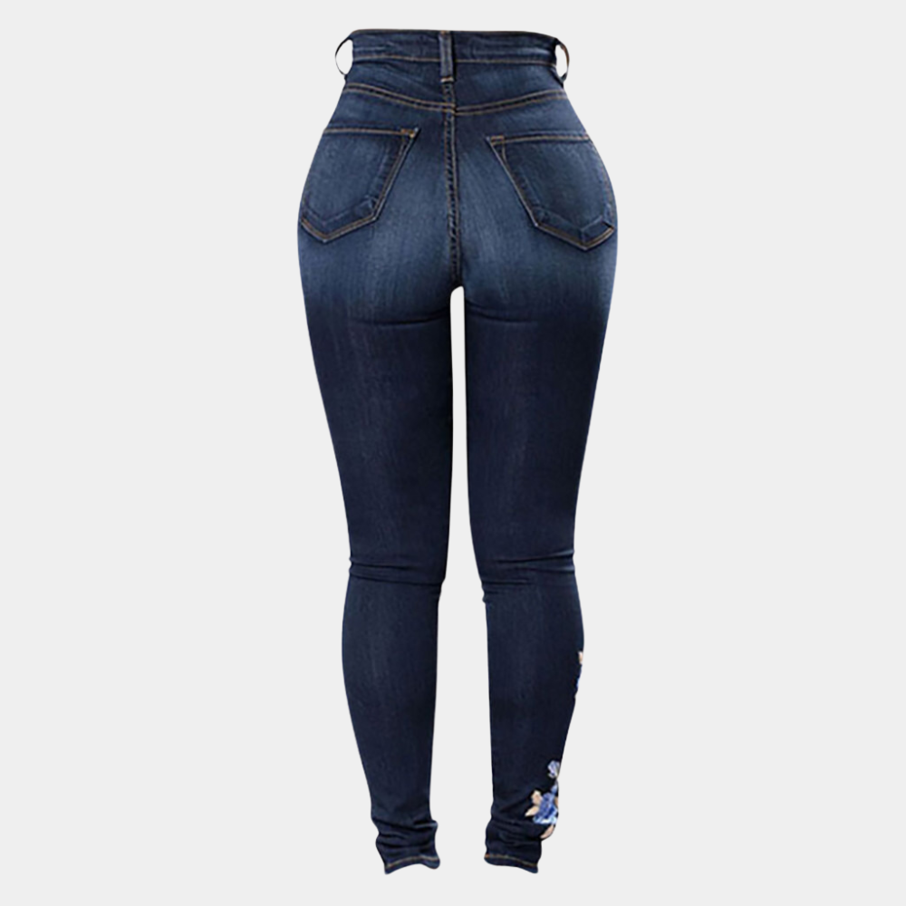 Ingrida - Jeans skinny brodés élégants pour femmes