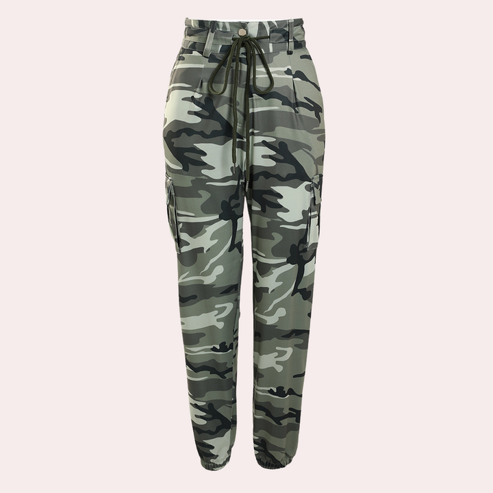Pantalon cargo tendance pour femmes, imprimé camouflage