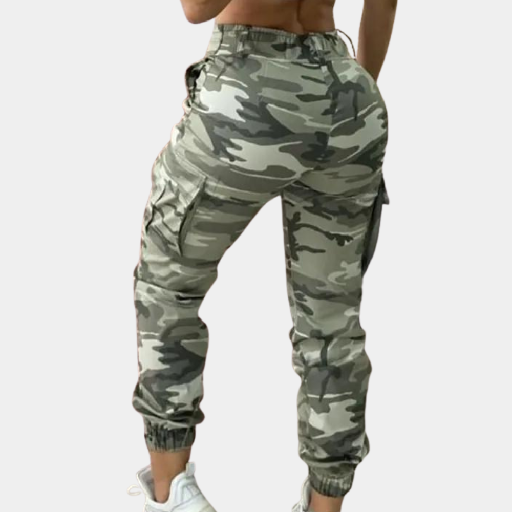 Pantalon cargo tendance pour femmes, imprimé camouflage