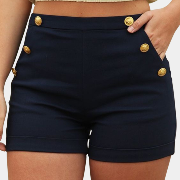 Agata - Short élégant pour femmes avec bouton doré de luxe