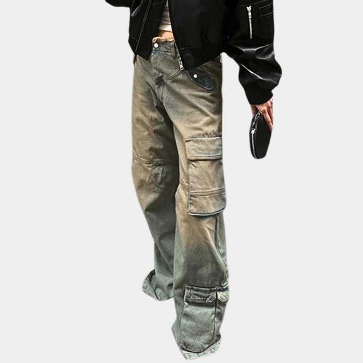 Jeans cargo surdimensionnés élégants pour femmes