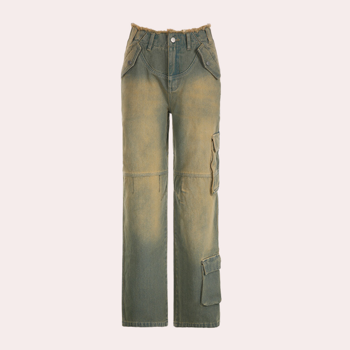 Jeans cargo surdimensionnés élégants pour femmes