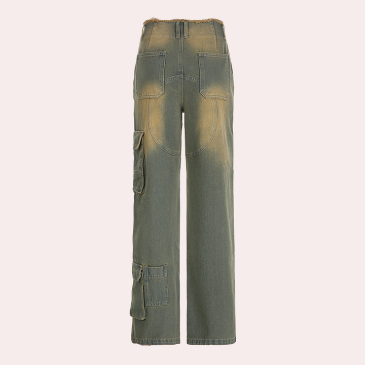 Jeans cargo surdimensionnés élégants pour femmes