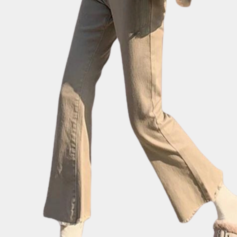 Pantaloons en denim évasé tendance pour femmes