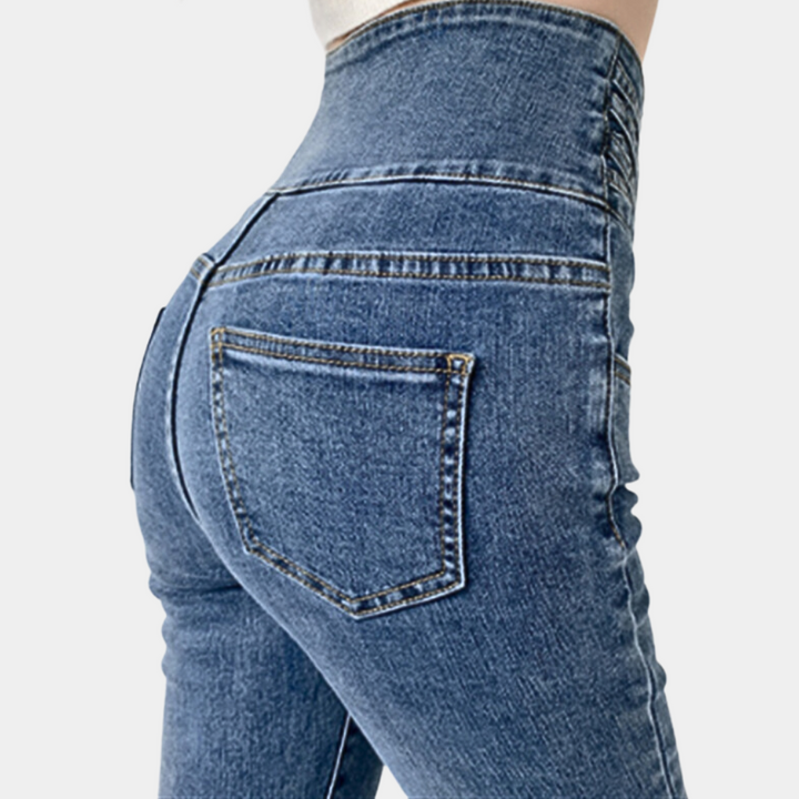 Jeans taille haute tendance pour femmes