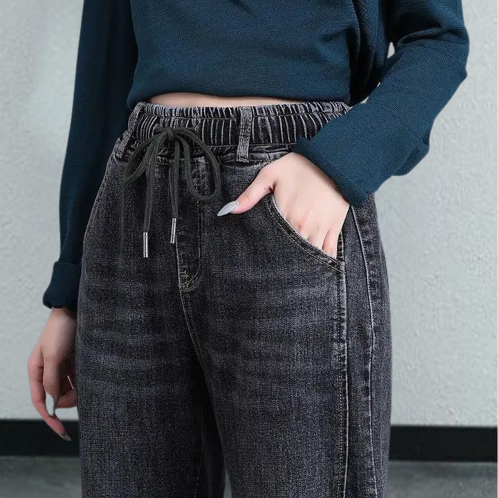 Lucrezia - Jean tendance pour femmes avec cordon de serrage ajustable pour un confort optimal