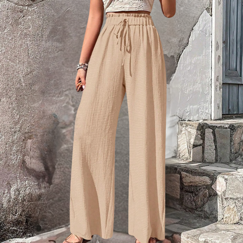 Olivia - Pantalon tendance pour femmes à jambes larges et élégantes