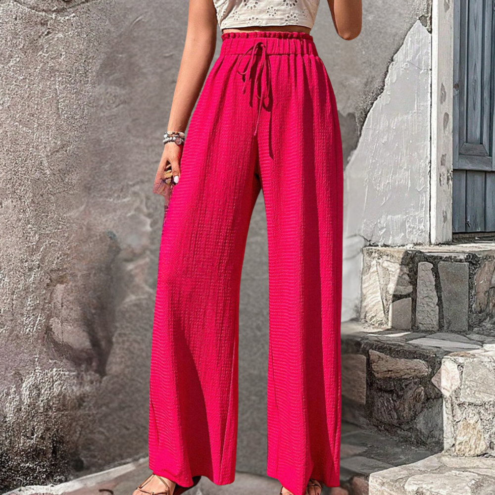 Olivia - Pantalon tendance pour femmes à jambes larges et élégantes