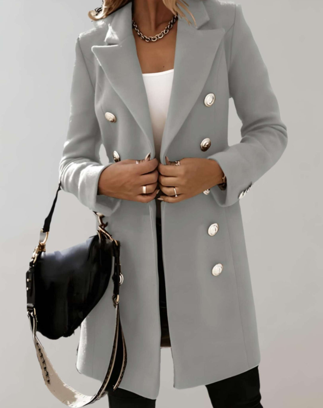 Monique | Veste mi-longue élégante