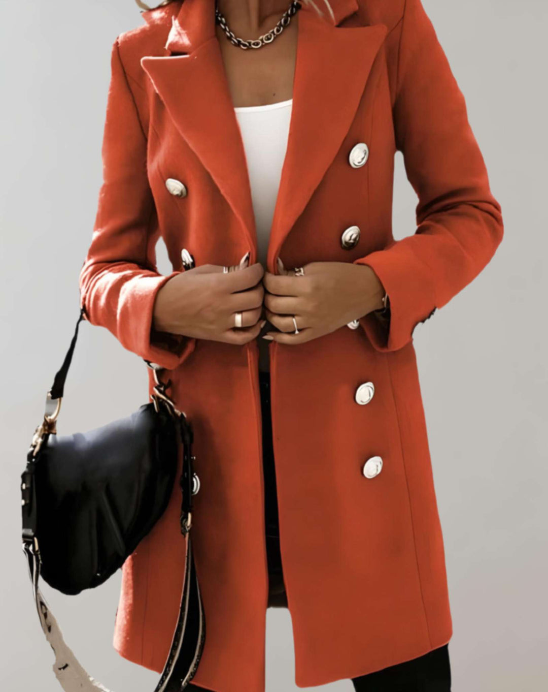 Monique | Veste mi-longue élégante