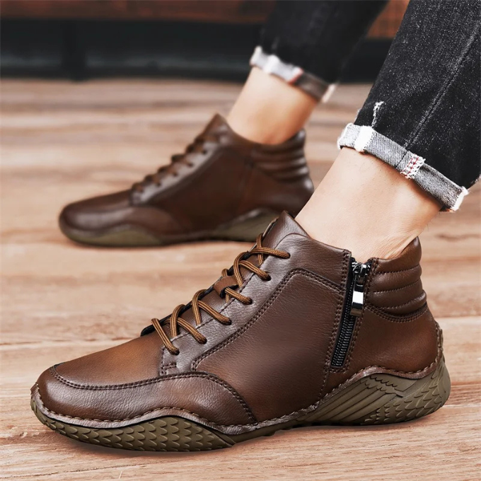 BOTTES EN CUIR ROBUSTES POUR HOMMES