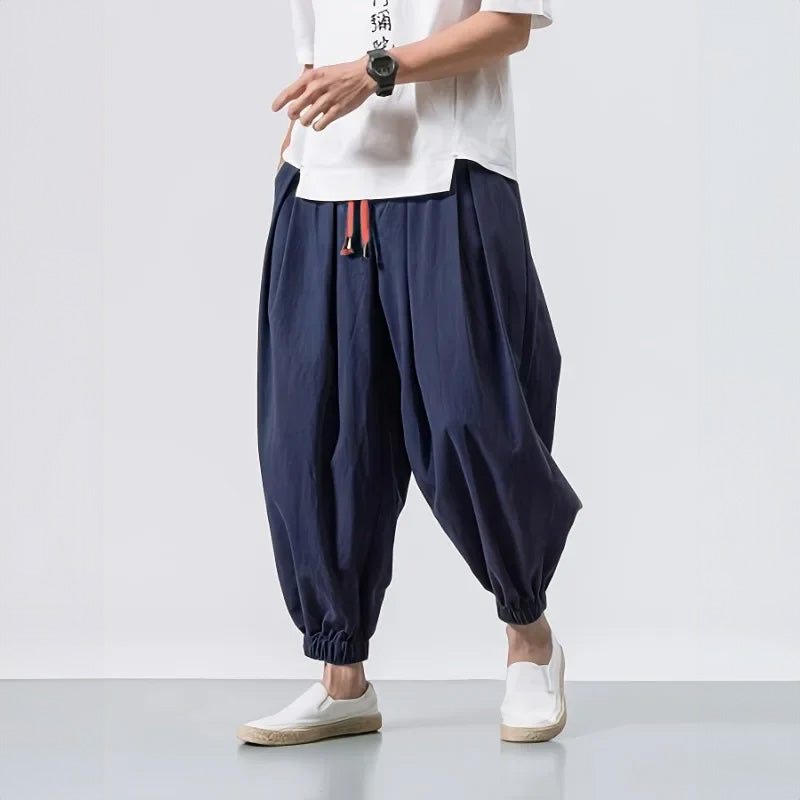 PANTALONS OVERSIZE EN COTON