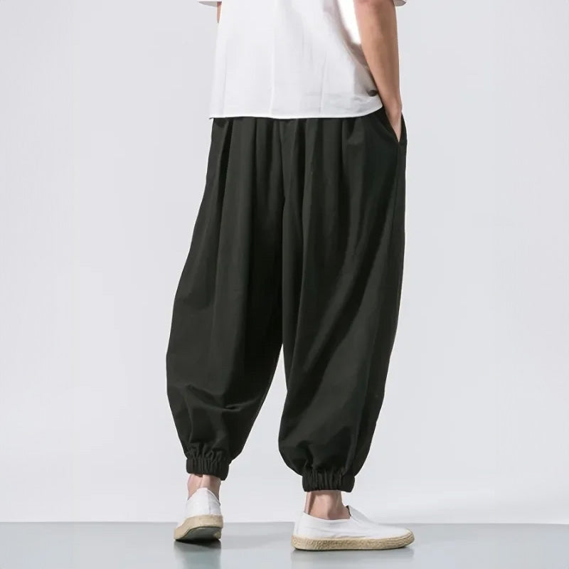 PANTALONS OVERSIZE EN COTON