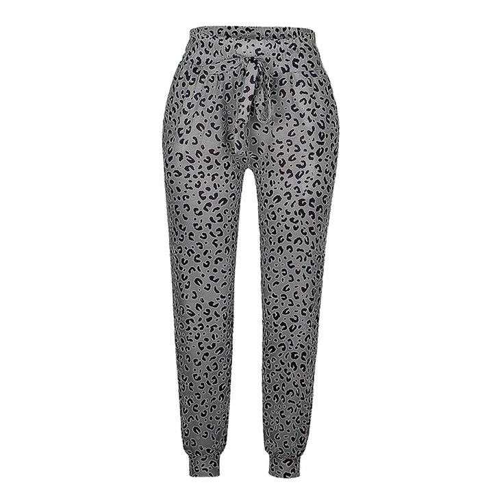 FIONA - Pantalon tendance avec imprimé léopard stylisé