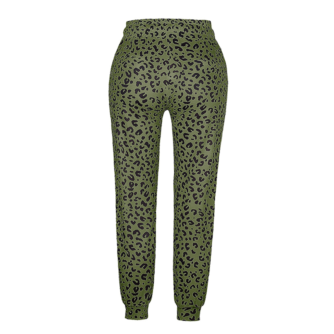FIONA - Pantalon tendance avec imprimé léopard stylisé
