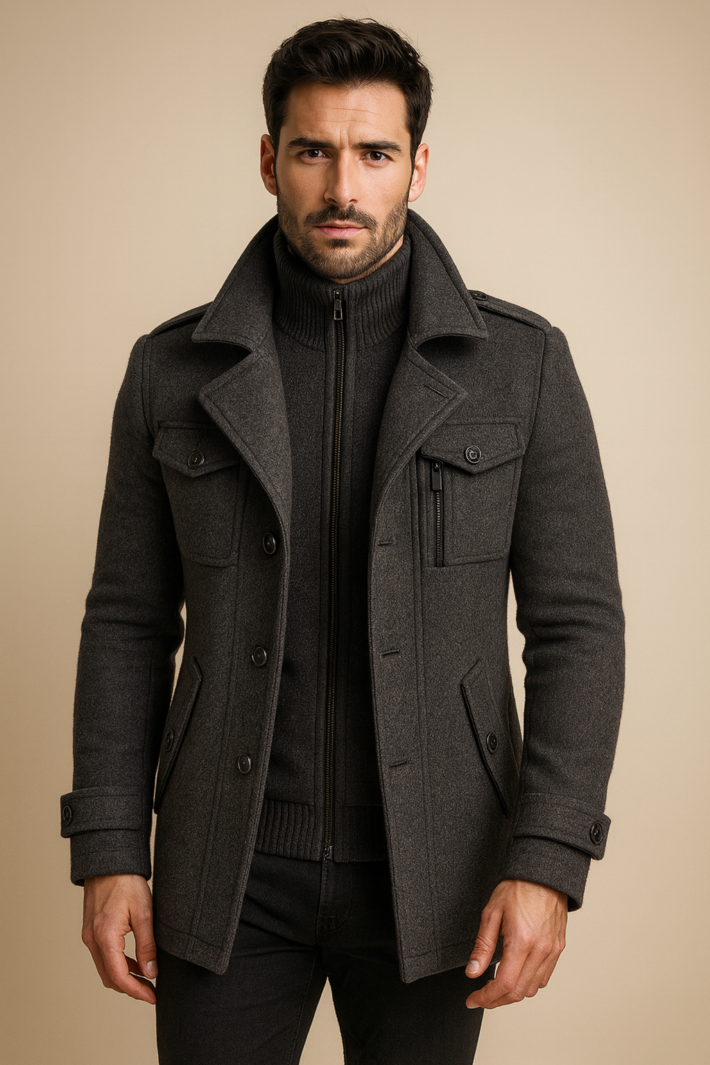 MANTEAU D'HIVER LONG POUR HOMME