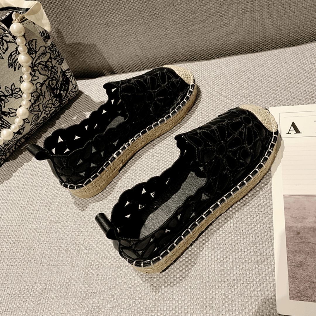 Pien | Espadrilles rétro à motif floral avec ouverture unique