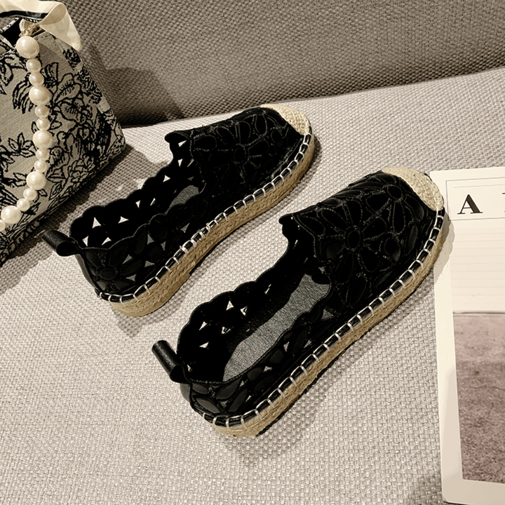 Pien | Espadrilles rétro à motif floral avec ouverture unique
