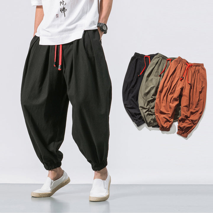 PANTALONS OVERSIZE EN COTON