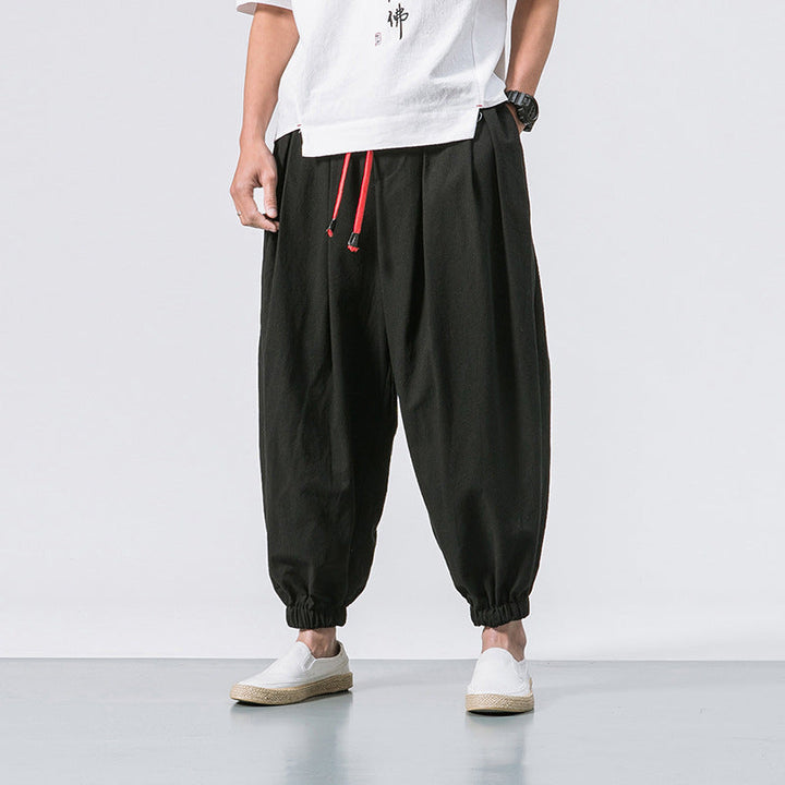 PANTALONS OVERSIZE EN COTON
