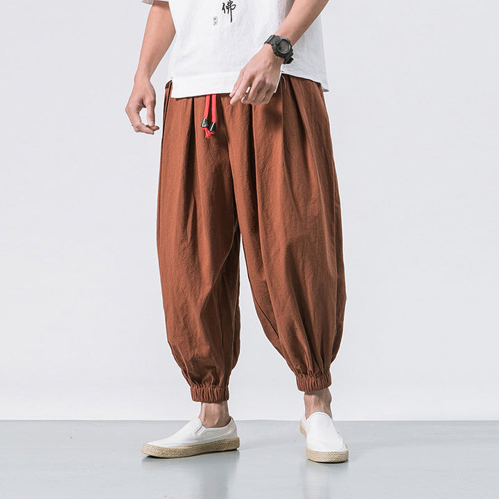 PANTALONS OVERSIZE EN COTON