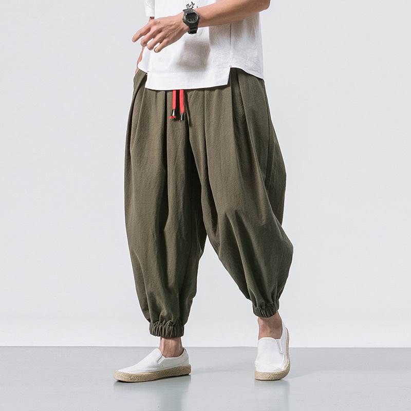 PANTALONS OVERSIZE EN COTON