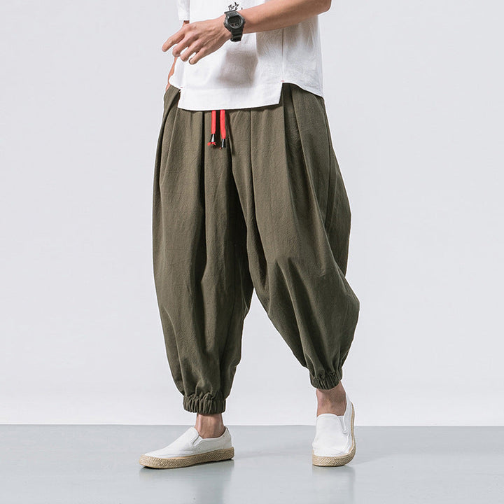 PANTALONS OVERSIZE EN COTON