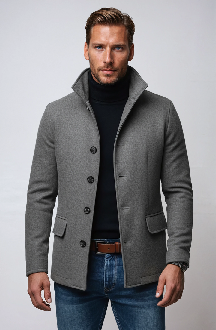 VESTE D'HIVER EN LAINE POUR HOMMES