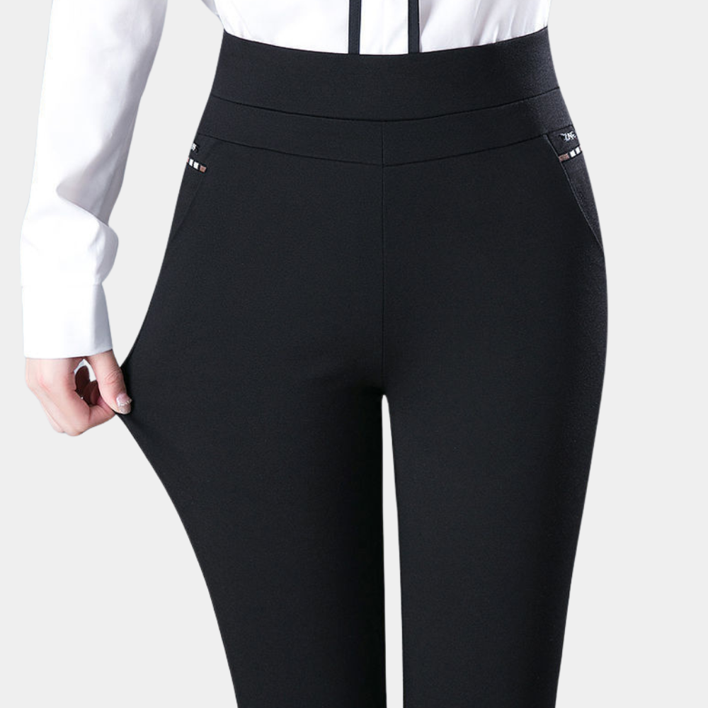 Margot - Pantalon stretch à taille haute élégante