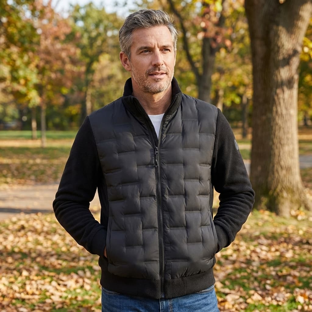 VESTE D’HIVER MATELASSÉE ÉLÉGANTE POUR HOMME