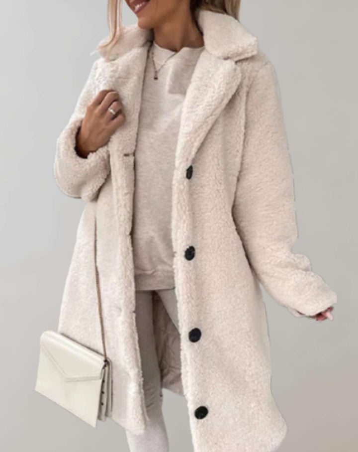 Aira | Manteau d'hiver pour femmes avec col élégant au niveau des genoux