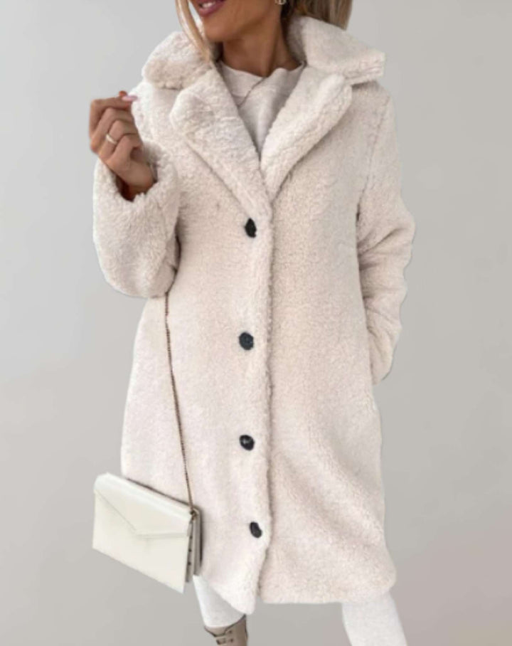 Aira | Manteau d'hiver pour femmes avec col élégant au niveau des genoux