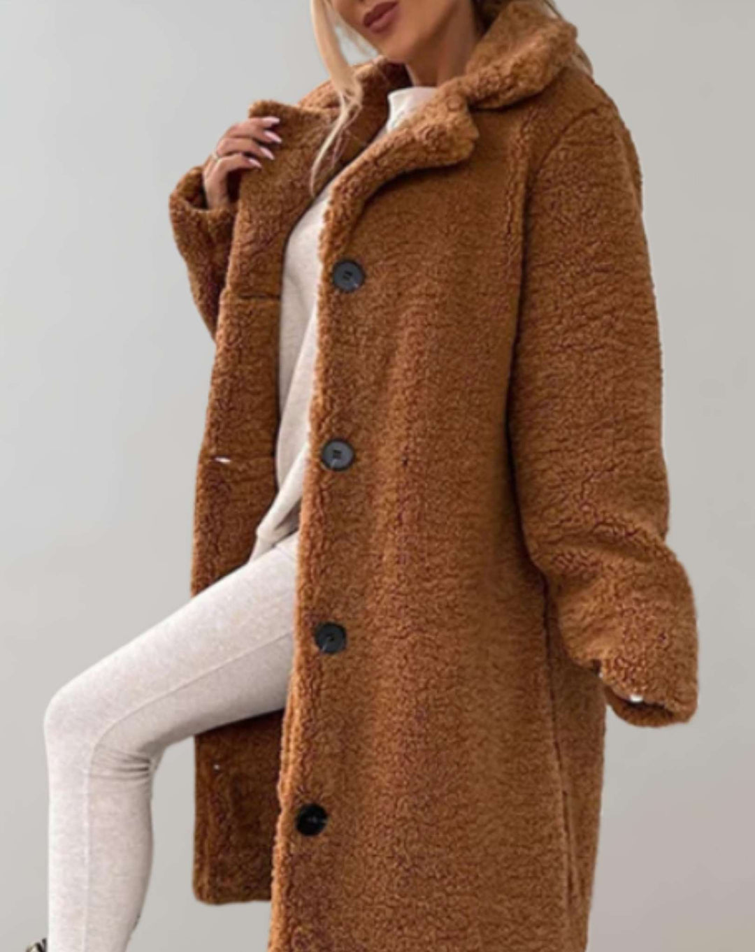 Aira | Manteau d'hiver pour femmes avec col élégant au niveau des genoux