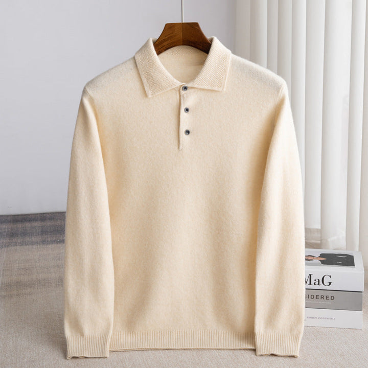 PULL POLO HOMME CLASSIQUE (laine haut de gamme)