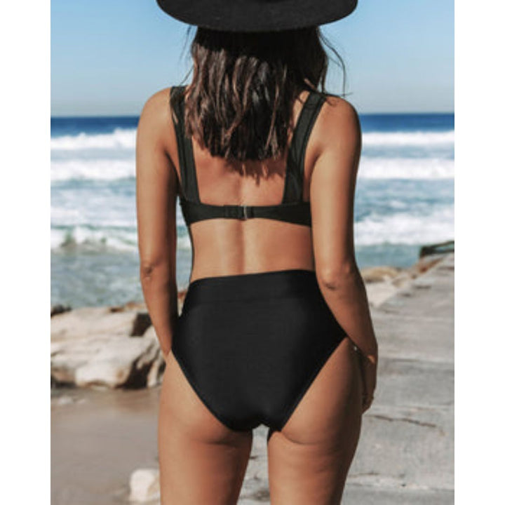 Claire | Maillot de bain uni à taille haute