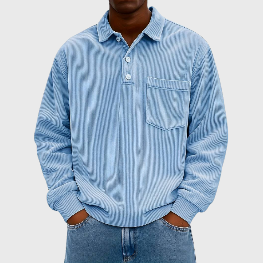 CHEMISE EN CORDON À MANCHES LONGUES POUR HOMME