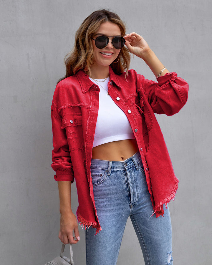 Nienke | Trendy Torn Denim Jacket