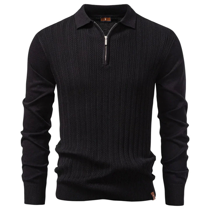 POLO TEXTURÉ ZIPPÉ POUR HOMME