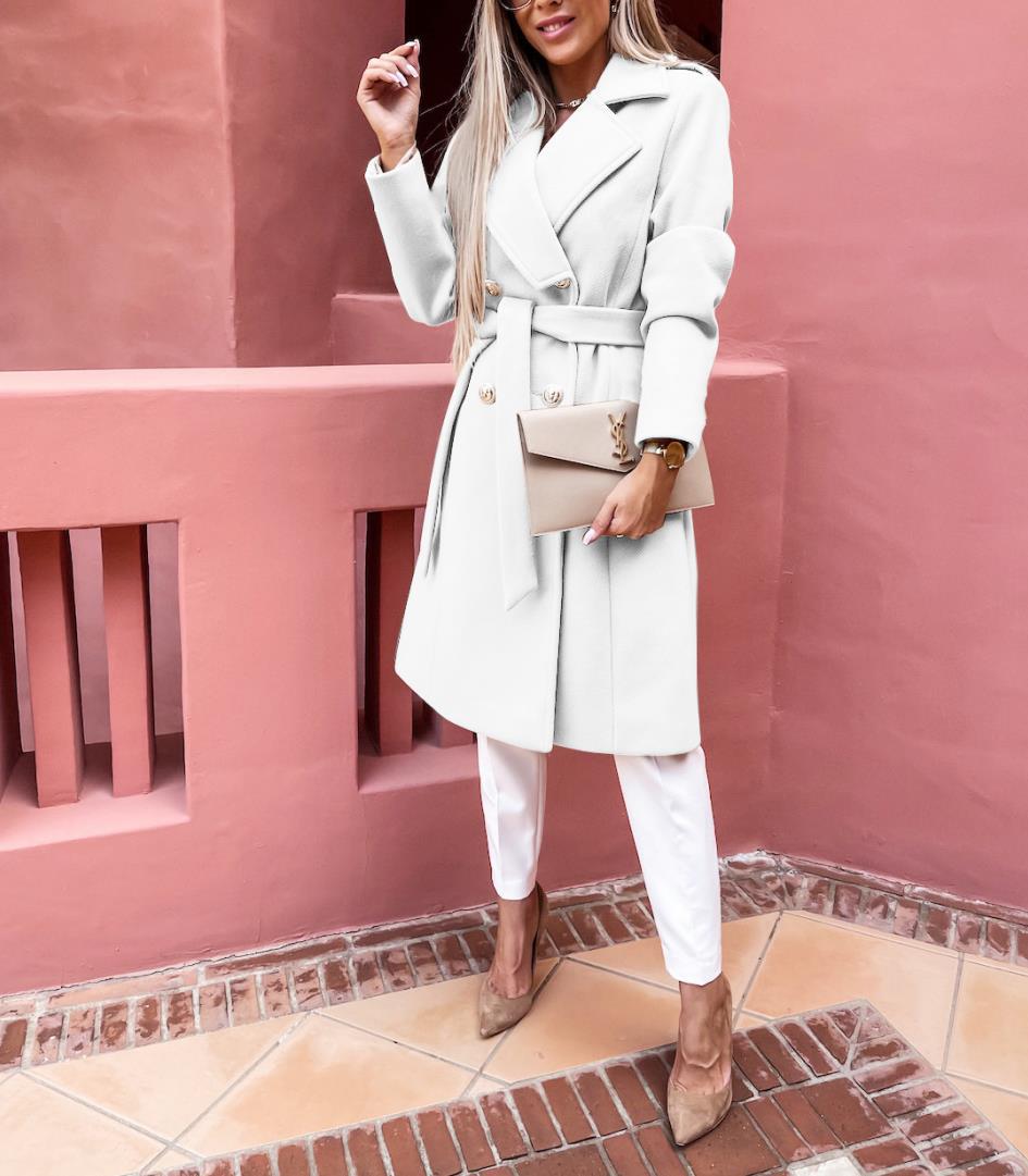 Beatrice | Veste en laine mélangée tendance avec ceinture élégante