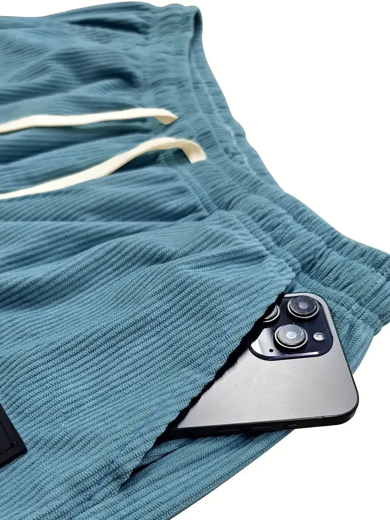 PANTALON ÉLÉGANT EN VELOURS CÔTELÉ POUR HOMME