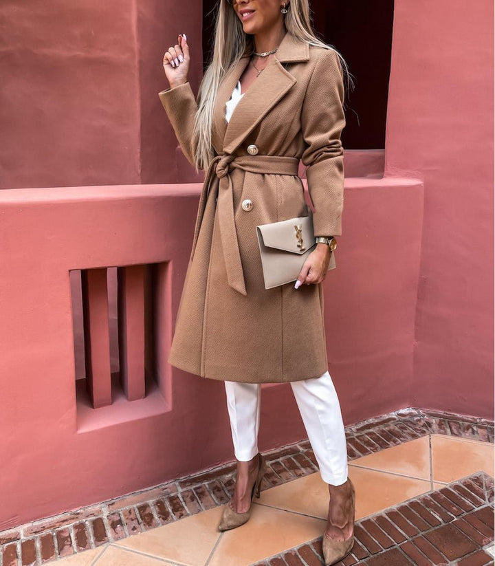 Beatrice | Veste en laine mélangée tendance avec ceinture élégante