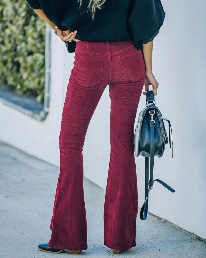 Selena - Pantalon évasé taille haute féminin pour un look tendance