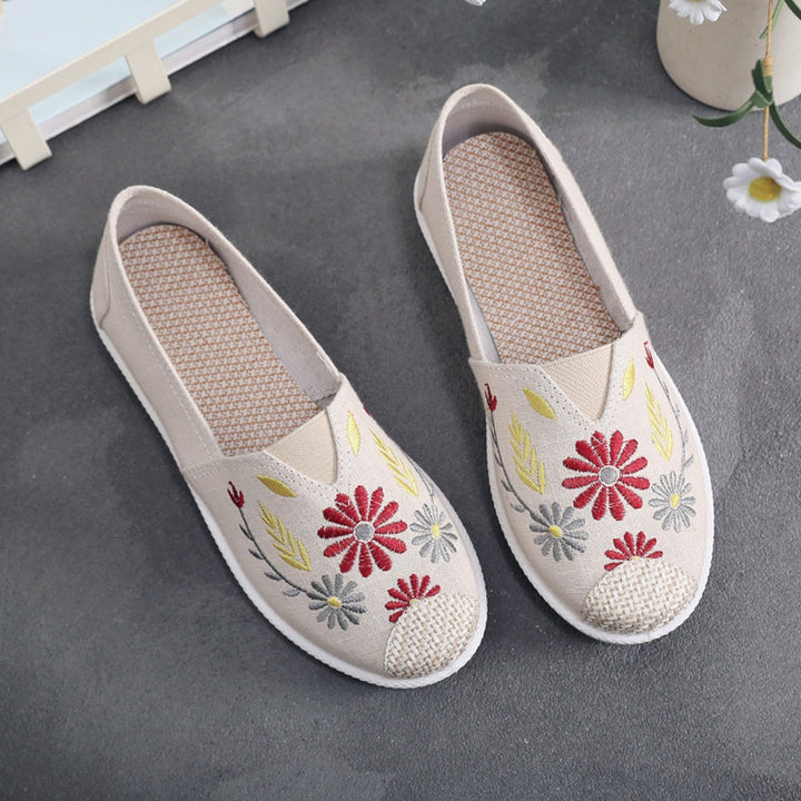 Espadrilles Chic Fleur en toile - Un confort élégant à chaque pas