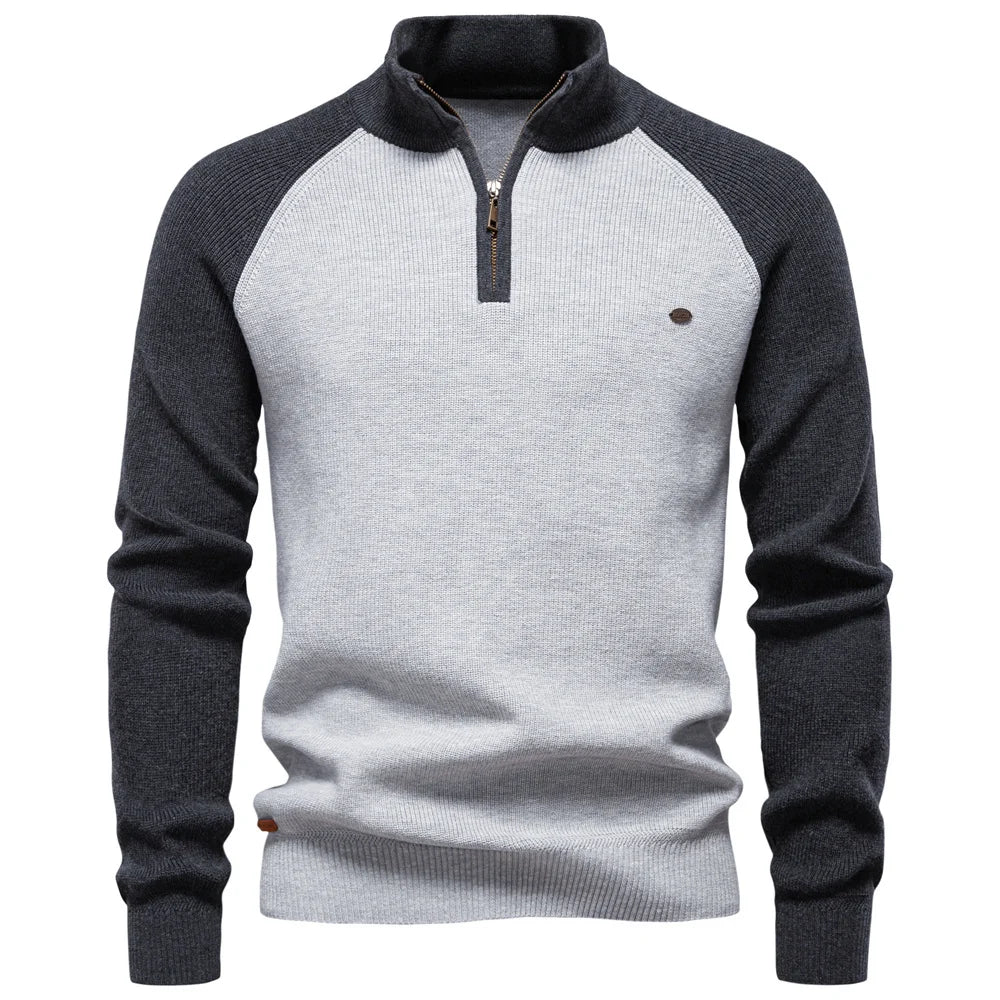 PULL QUART ZIP POUR HOMME