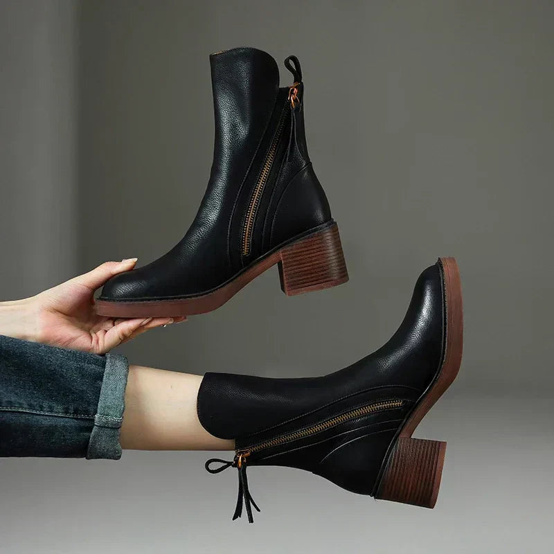 Adrienne™ - Bottes en Cuir Élégantes