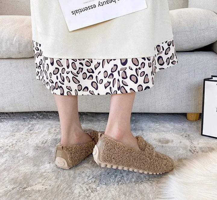 Paisley - Pantoufles de luxe en peluche avec dessous antidérapant